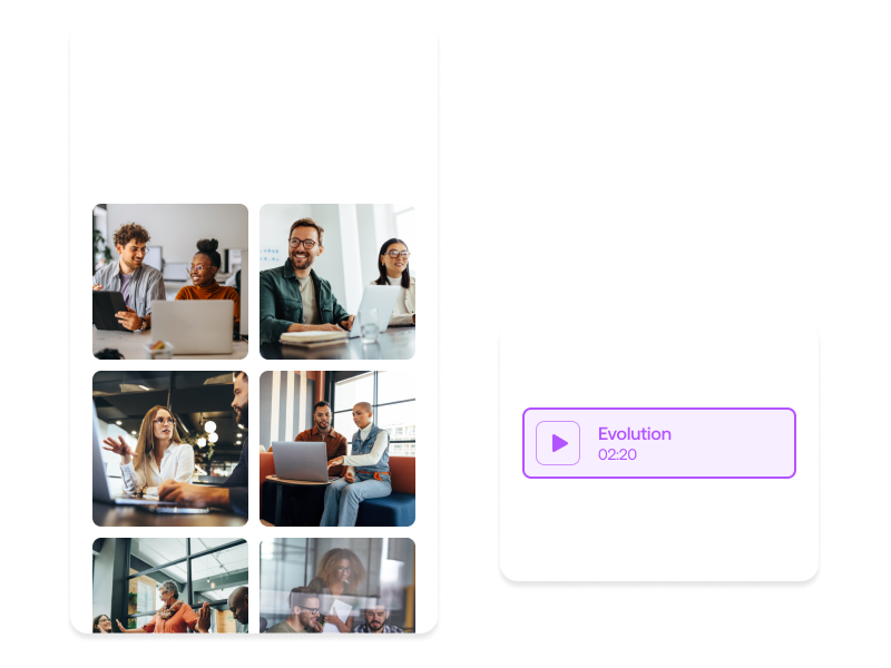 Stock library for internal comms videos