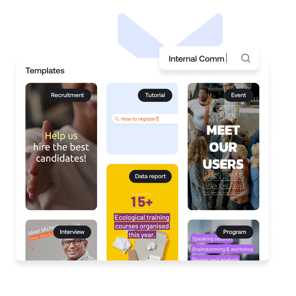Templates for Internal Comms videos