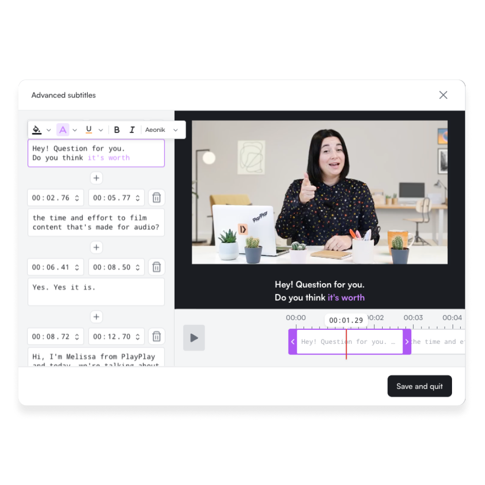 Personalize your Subtitles Style, and Make them Fit your Video